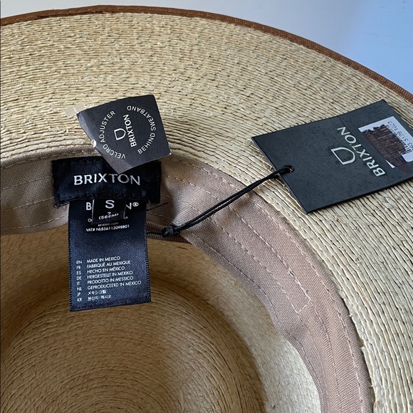 Brixton wide brim straw hat size Small NWT - Picture 5 of 6